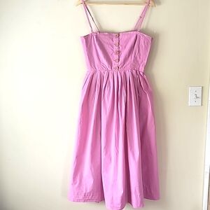 Free People Lavender Button-Up Midi Dress